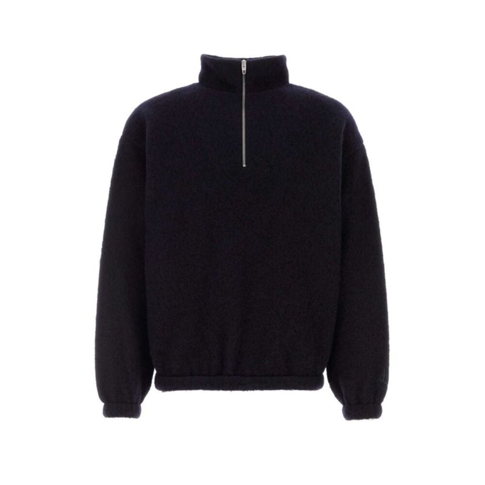 Jil Sander Men Midnight Blue Wool Blend Sweatshirt